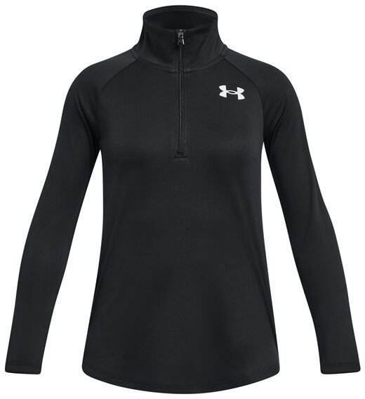 Under Armour TECH GRAPHIC 1/2 ZIP Dievčenské tričko s dlhým rukávom, čierna, veľkosť