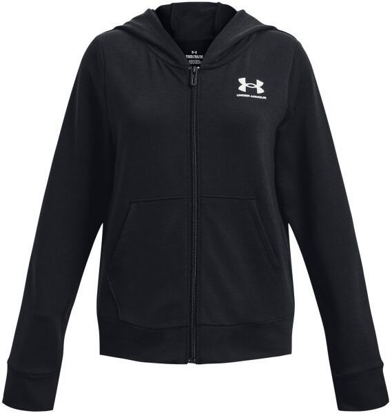 Under Armour RIVAL TERRY Dievčenská mikina, čierna, veľkosť
