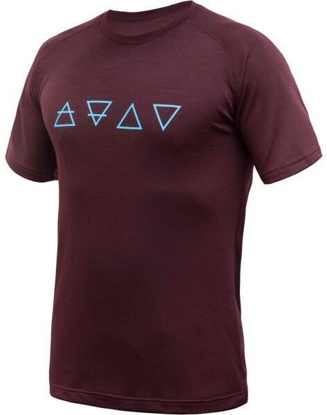 Sensor MERINO BLEND ELEMENTS Pánske funkčné tričko, vínová, veľkosť