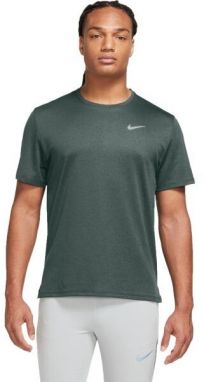 Nike NK DF UV MILER SS Pánske tréningové tričko, tmavo zelená, veľkosť XXL