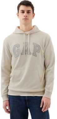 GAP FRENCH TERRY Pánska mikina, béžová, veľkosť