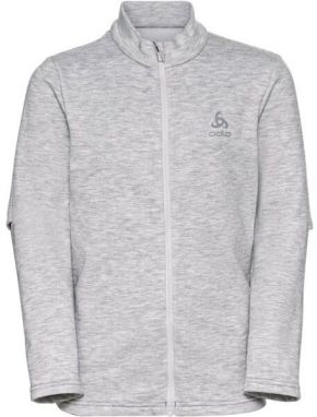 Odlo MID LAYER FULL ZIP BERRA KIDS Detská  mikina, sivá, veľkosť