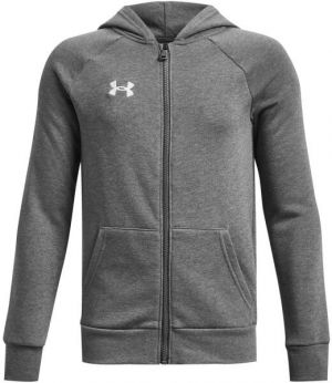 Under Armour RIVAL FLEECE FZ HOODIE Chlapčenská mikina, sivá, veľkosť M