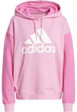 adidas ESSENTIALS BIG LOGO OVERSIZED FRENCH TERRY HOODIE Dámska mikina, ružová, veľkosť
