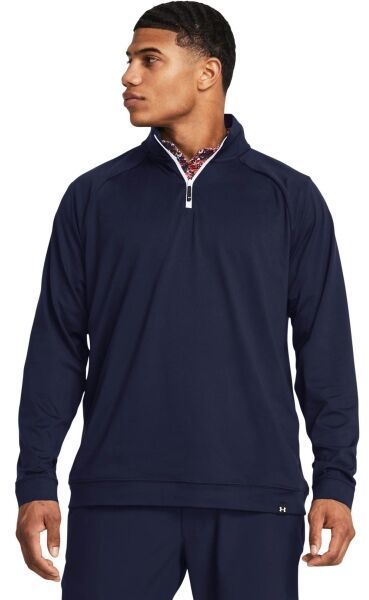 Under Armour MIDLAYER Pánska mikina, tmavo modrá, veľkosť