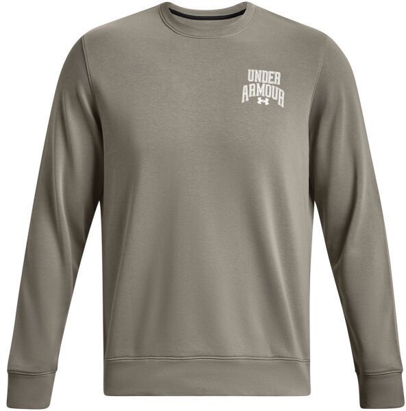 Under Armour RIVAL TERRY GRAPHIC CREW Pánska mikina, zelená, veľkosť L
