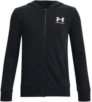 Under Armour RIVAL TERRY FZ HOODIE Juniorská mikina, čierna, veľkosť M
