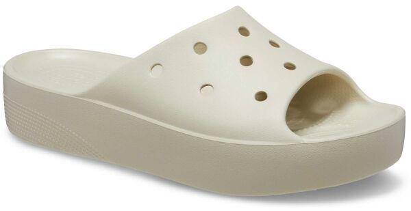 Crocs CLASSIC PLATFORM SLIDE Dámska nazúvacia obuv, béžová, veľkosť 39/40