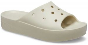 Crocs CLASSIC PLATFORM SLIDE Dámska nazúvacia obuv, béžová, veľkosť 39/40
