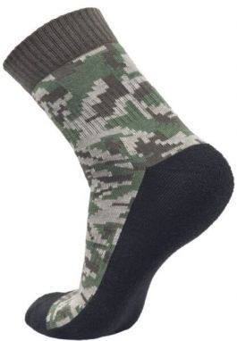 CERVA NEURUM CAMOU Pánske ponožky, khaki, veľkosť 39-40