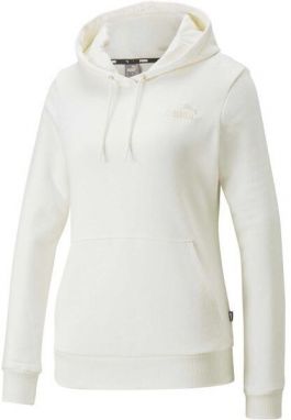 Puma ESSENTIALS + EMBROIDERY HOODIE TR Dámska mikina, béžová, veľkosť