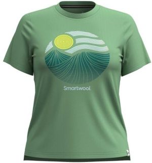 Smartwool W HORIZON VIEW GRAPHIC SHORT SLEEVE Dámske tričko, zelená, veľkosť