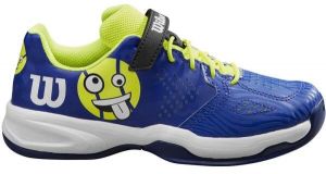Wilson KAOS EMO KIDS Detská tenisová obuv, modrá, veľkosť 29 1/3