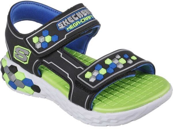 Skechers MEGA-SPLASH 2.0-CUBOSHORE Chlapčenské sandále, čierna, veľkosť