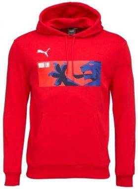 Puma TEAMGOAL 23 CAUSALS HOODY Pánska futbalová mikina, červená, veľkosť
