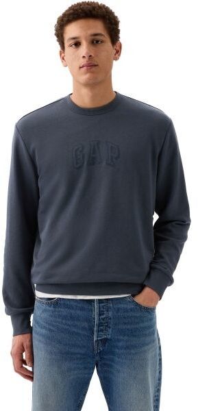 GAP LOGO CREWNECK Pánska mikina, tmavo modrá, veľkosť