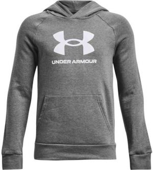 Under Armour RIVAL FLEECE BL HOODIE Chlapčenská mikina, tmavo sivá, veľkosť M
