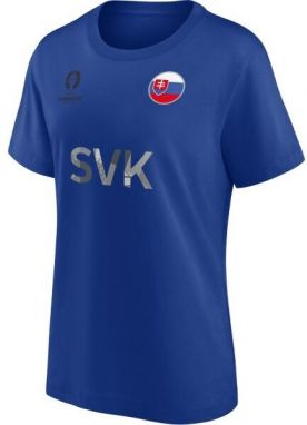 FANATICS UEFA EURO 2024 SLOVAKIA NATION FLAG Dámske tričko, modrá, veľkosť