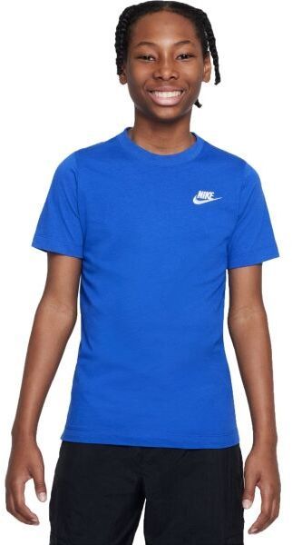 Nike NSW TEE EMB FUTURA B Chlapčenské tričko, modrá, veľkosť