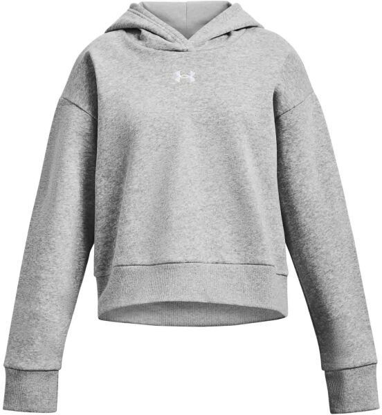Under Armour RIVAL FLEECE CROP HOODIE Dievčenská mikina, sivá, veľkosť L
