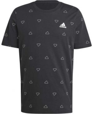 adidas SEASONAL ESSENTIALS MONOGRAM GRAPHIC T-SHIRT Pánske tričko, čierna, veľkosť