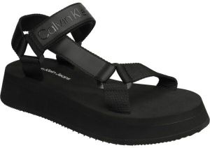 Calvin Klein SANDAL VELCRO WEBBING Dámske sandále, čierna, veľkosť