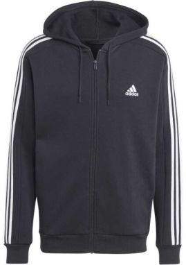 adidas 3-STRIPES FULL-ZIP HOODIE Pánska mikina, čierna, veľkosť