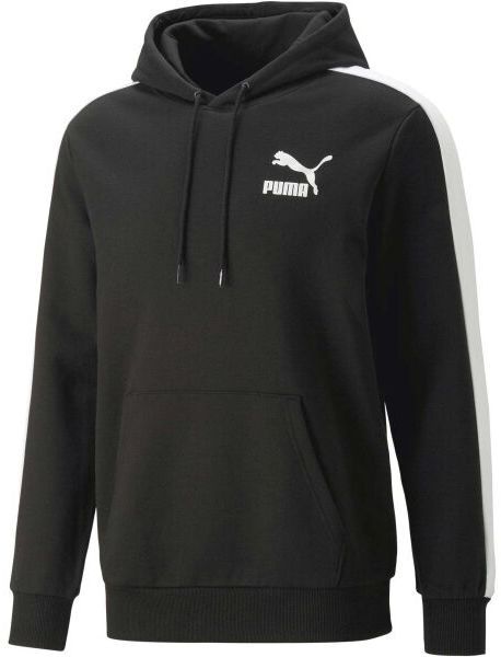Puma T7 IKONIC HOODIE TR Pánska mikina, čierna, veľkosť
