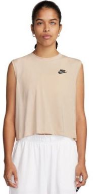 Nike SPORTSWEAR CLUB Dámske tielko, béžová, veľkosť