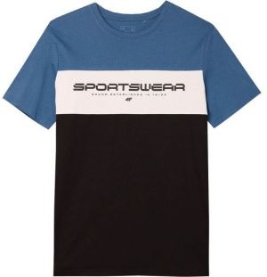 4F COLOR BLOCK Pánske tričko, čierna, veľkosť