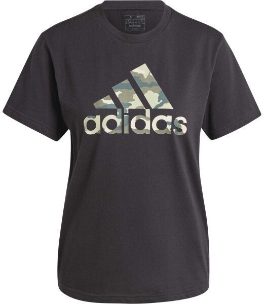 adidas CAMO GRAPHIC T-SHIRT Dámske tričko, čierna, veľkosť