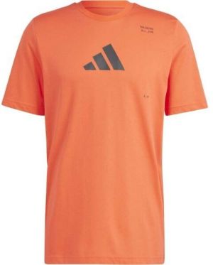 adidas M TRAINING CAT G T Pánske športové tričko, oranžová, veľkosť