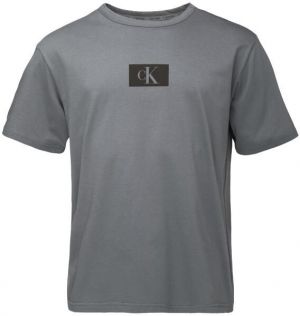 Calvin Klein S/S CREW NECK Pánske tričko, tmavo sivá, veľkosť
