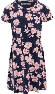 ALPINE PRO ELEWO Dievčenské šaty, tmavo modrá, veľkosť 140-146