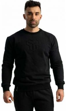 GymBeam EMBOSSED Pánska športová mikina, čierna, veľkosť