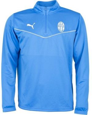 Puma TEAMRISE 1 4 ZIP TOP JR Chlapčenská mikina, modrá, veľkosť