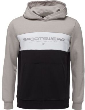 4F SWEATSHIRT COLOR BLOCK Pánska mikina, sivá, veľkosť