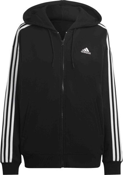 adidas ESSENTIALS 3-STRIPES OVERSIZED HOODIE Dámska mikina, čierna, veľkosť