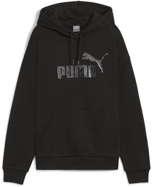 Puma ESS+ ANIMAL AOP HOODIE Dámska mikina s kapucňou, čierna, veľkosť