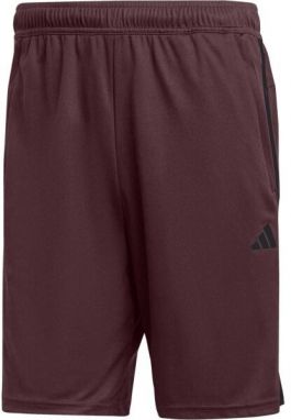adidas TRAIN ESSENTIALS PIQUÉ 3-STRIPES SHORTS Pánske športové kraťasy, vínová, veľkosť