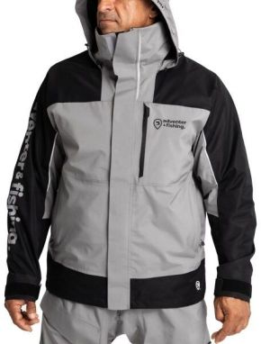 ADVENTER & FISHING FISHING JACKET Pánska bunda s membránou, sivá, veľkosť