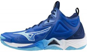 Mizuno WAVE MOMENTUM 3 MID Pánska volejbalová obuv, modrá, veľkosť 42.5