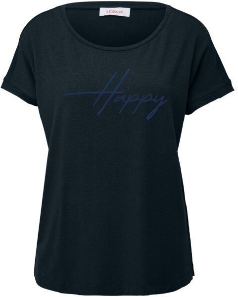 s.Oliver RL T-SHIRT Dámske tričko, tmavo modrá, veľkosť