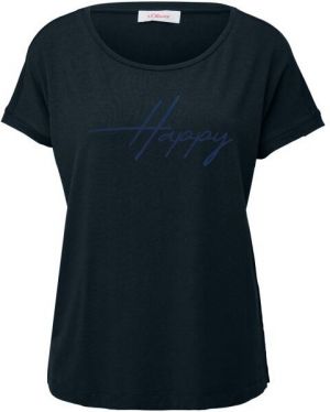 s.Oliver RL T-SHIRT Dámske tričko, tmavo modrá, veľkosť