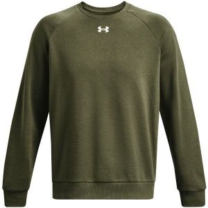Under Armour RIVAL FLEECE CREW Pánska mikina, khaki, veľkosť S