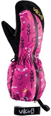 Viking SNOPPY Detské lyžiarske palčiaky, ružová, veľkosť