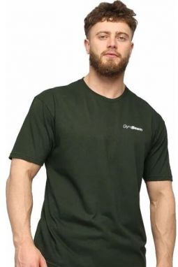 GymBeam BASIC Pánske tričko, tmavo zelená, veľkosť