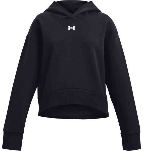 Under Armour RIVAL FLEECE CROP HOODIE Dievčenská mikina, čierna, veľkosť L