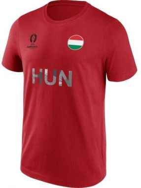 FANATICS UEFA EURO 2024 HUNGARY NATION FLAG Pánske tričko, červená, veľkosť XXL