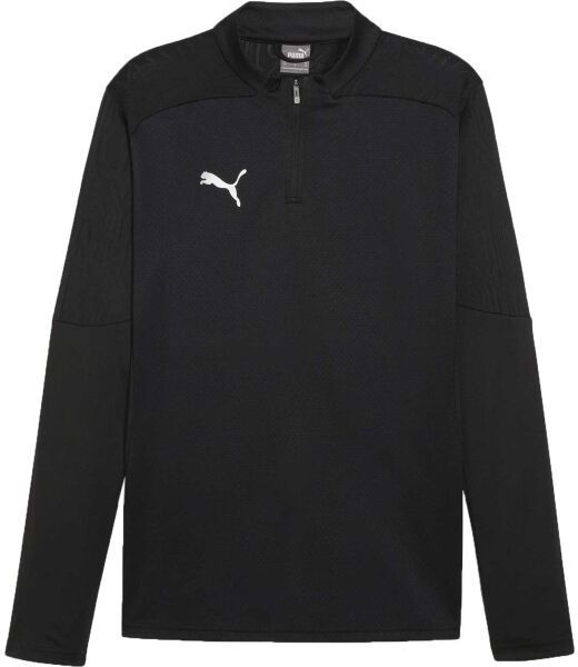 Puma TEAMFINAL TRAINING 1/4 ZIP Pánske futbalové tričko, čierna, veľkosť